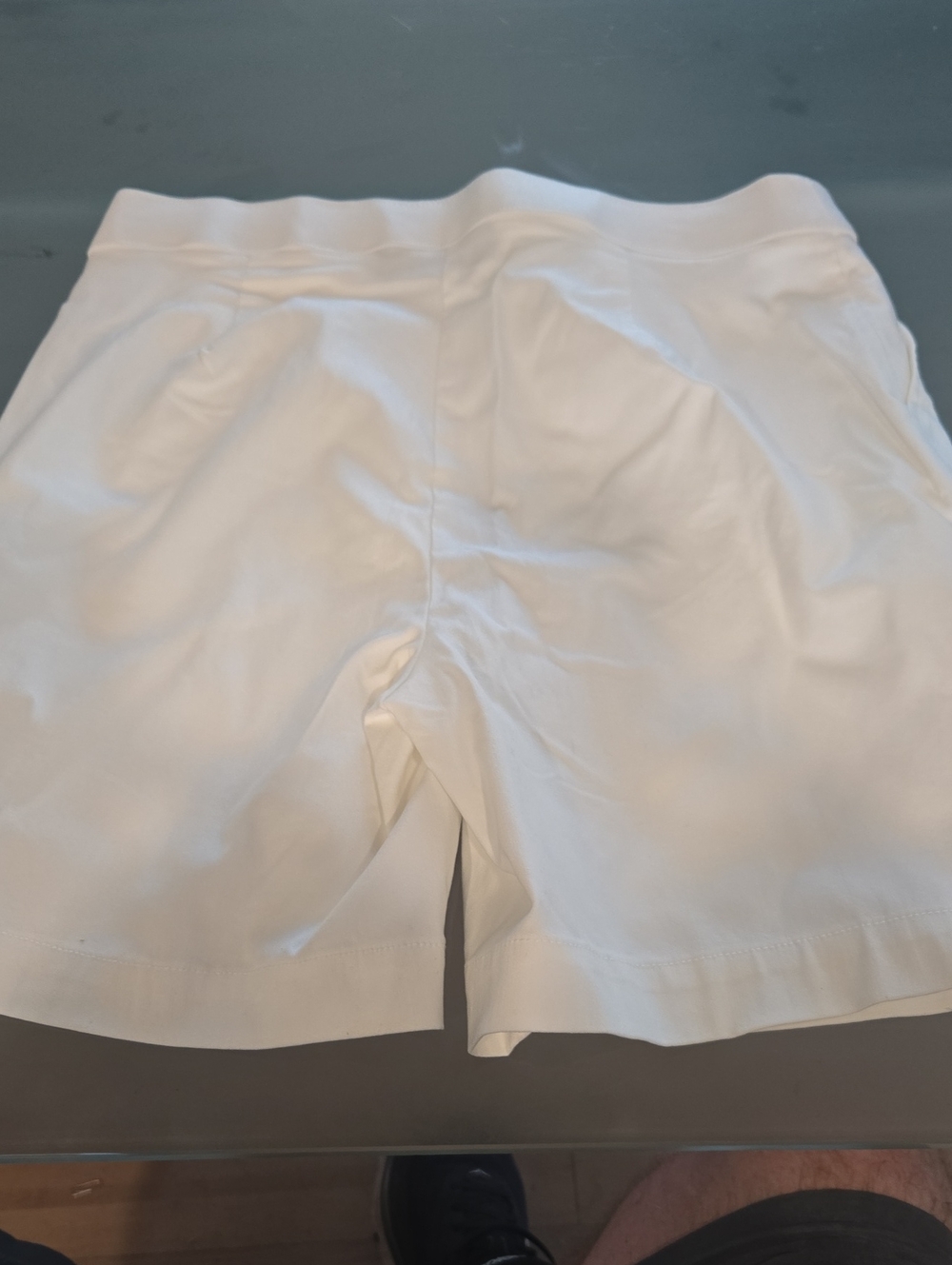 Rafaella White High-Rise Pull-On Shorts